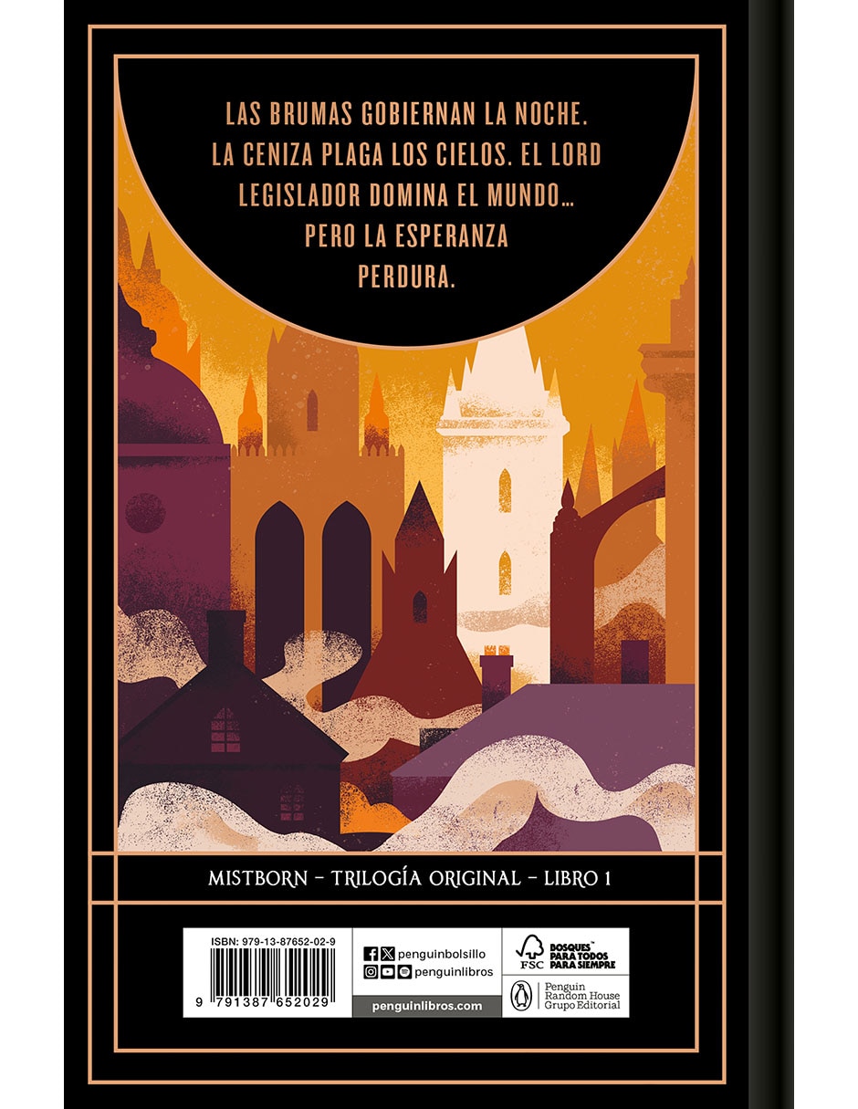 LIBRO NACIDOS DE LA BRUMA (CANTOS TINTADOS) de BRANDON SANDERSON LIBRO NACIDOS DE LA BRUMA (CANTOS TINTADOS) de BRANDON SANDERSON