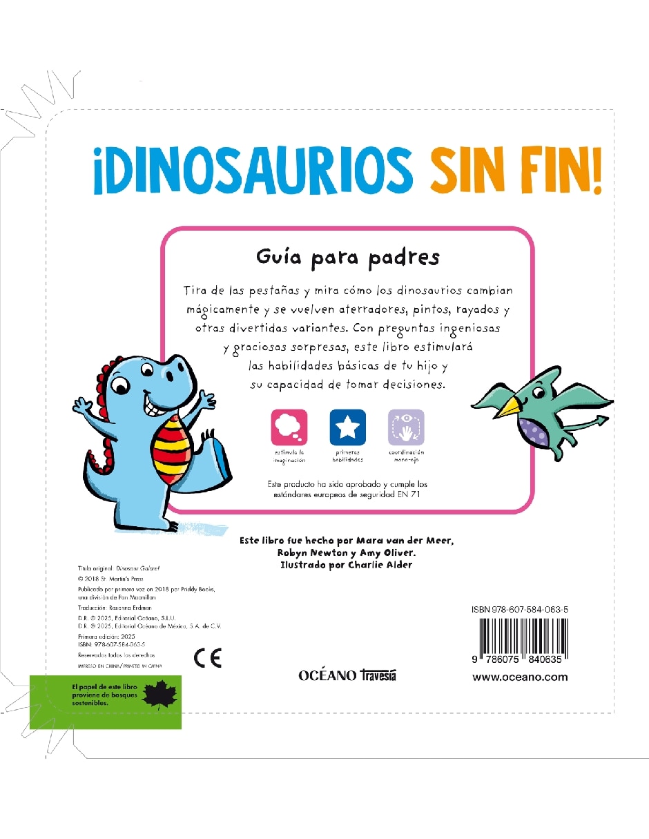 Libro ¡Dinosaurios sin fin! (con imágenes que cambian) de Priddy Books Libro ¡Dinosaurios sin fin! (con imágenes que cambian) de Priddy Books