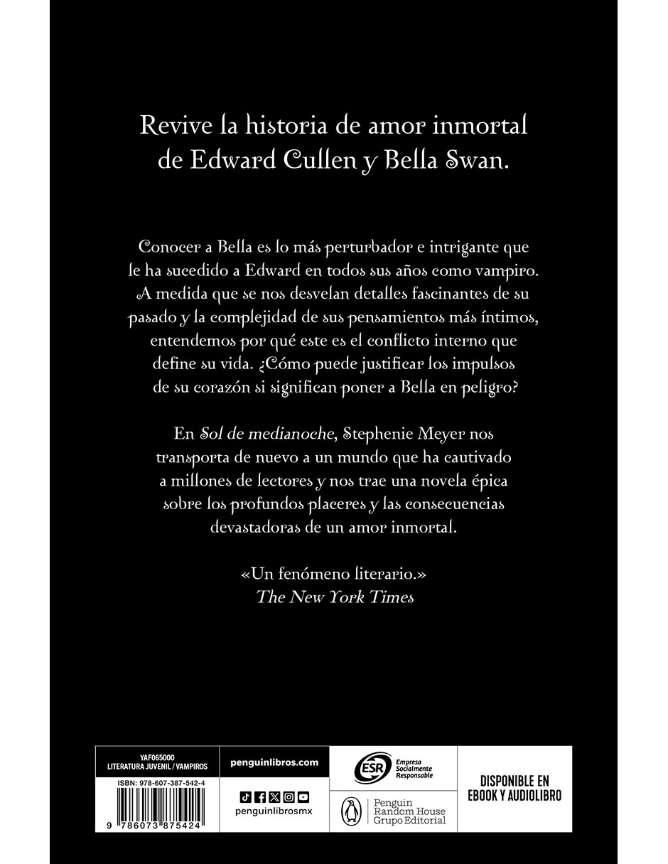 Libro Sol de Medianoche (Saga Crepúsculo 5) de Stephenie Meyer Libro Sol de Medianoche (Saga Crepúsculo 5) de Stephenie Meyer