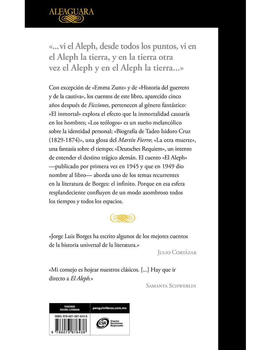 Libro El Aleph de Jorge Luis Borges