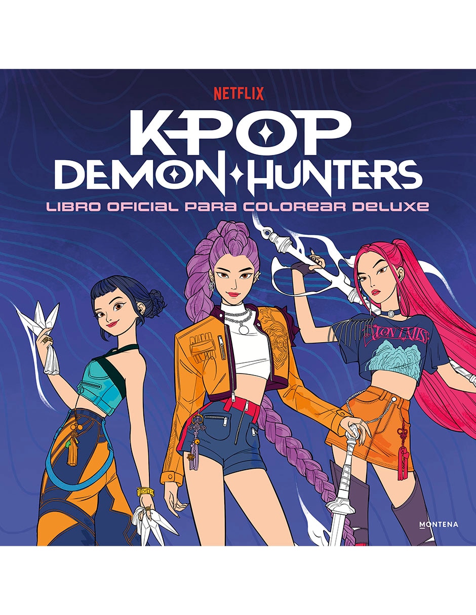 LIBRO KPOP DEMON HUNTERS - LIBRO OFICIAL PARA COLOREAR DELUXE de NETFLIX 1