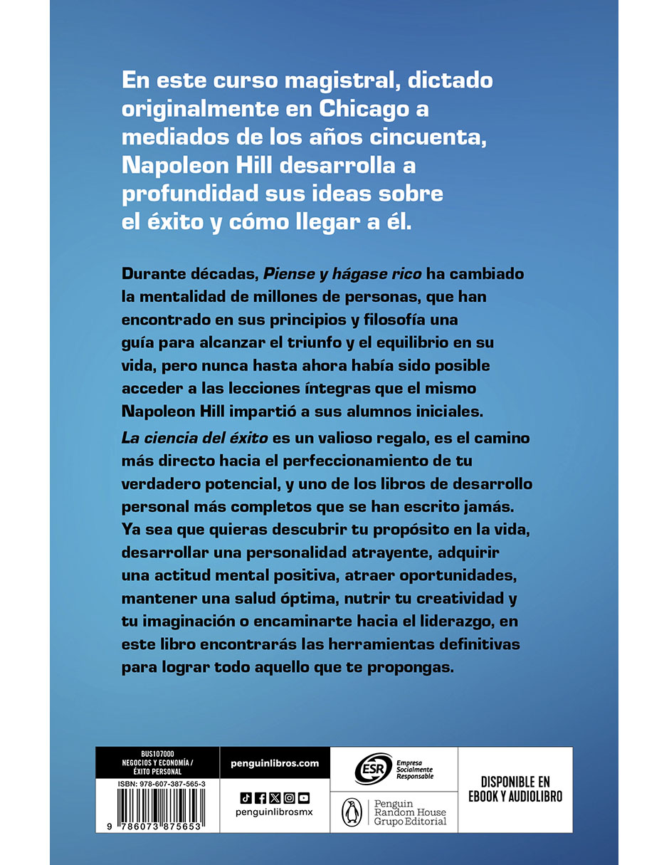 Libro La Ciencia Del Éxito de Napoleon Hill Libro La Ciencia Del Éxito de Napoleon Hill