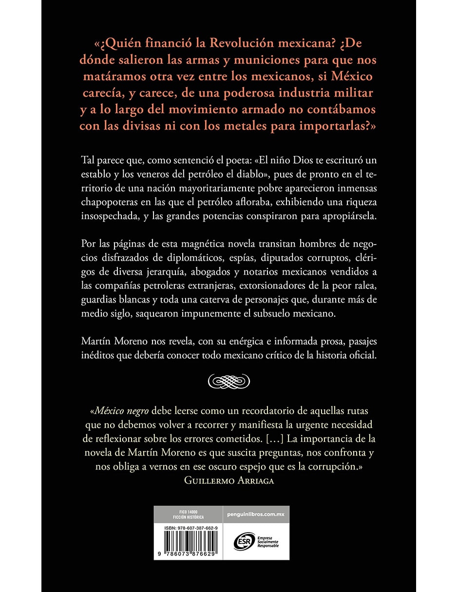 Libro México Negro de Francisco Martín Moreno