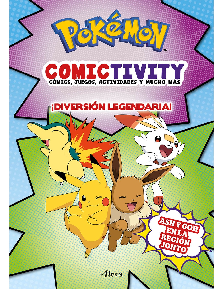 Libro ¡diversión legendaria! Ash y goh en la región johto de the pokémon company