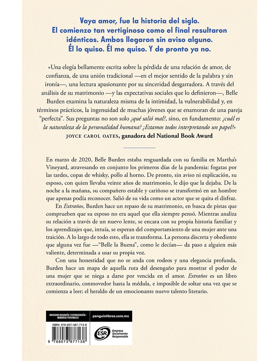 Libro Extraños de Belle Burden