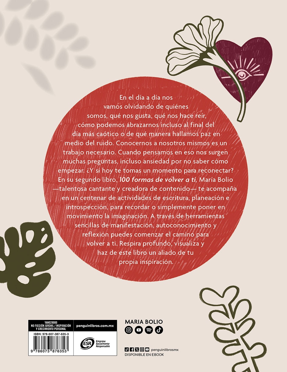 Libro 100 Formas de Volver A Ti de María Bolio