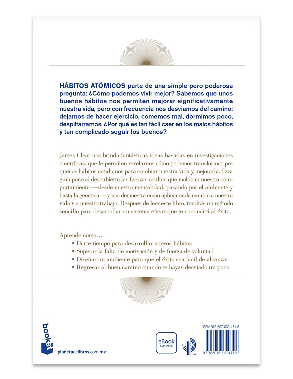 Libro Hábitos Atómicos Bols. de James Clear Libro Hábitos Atómicos Bols. de James Clear