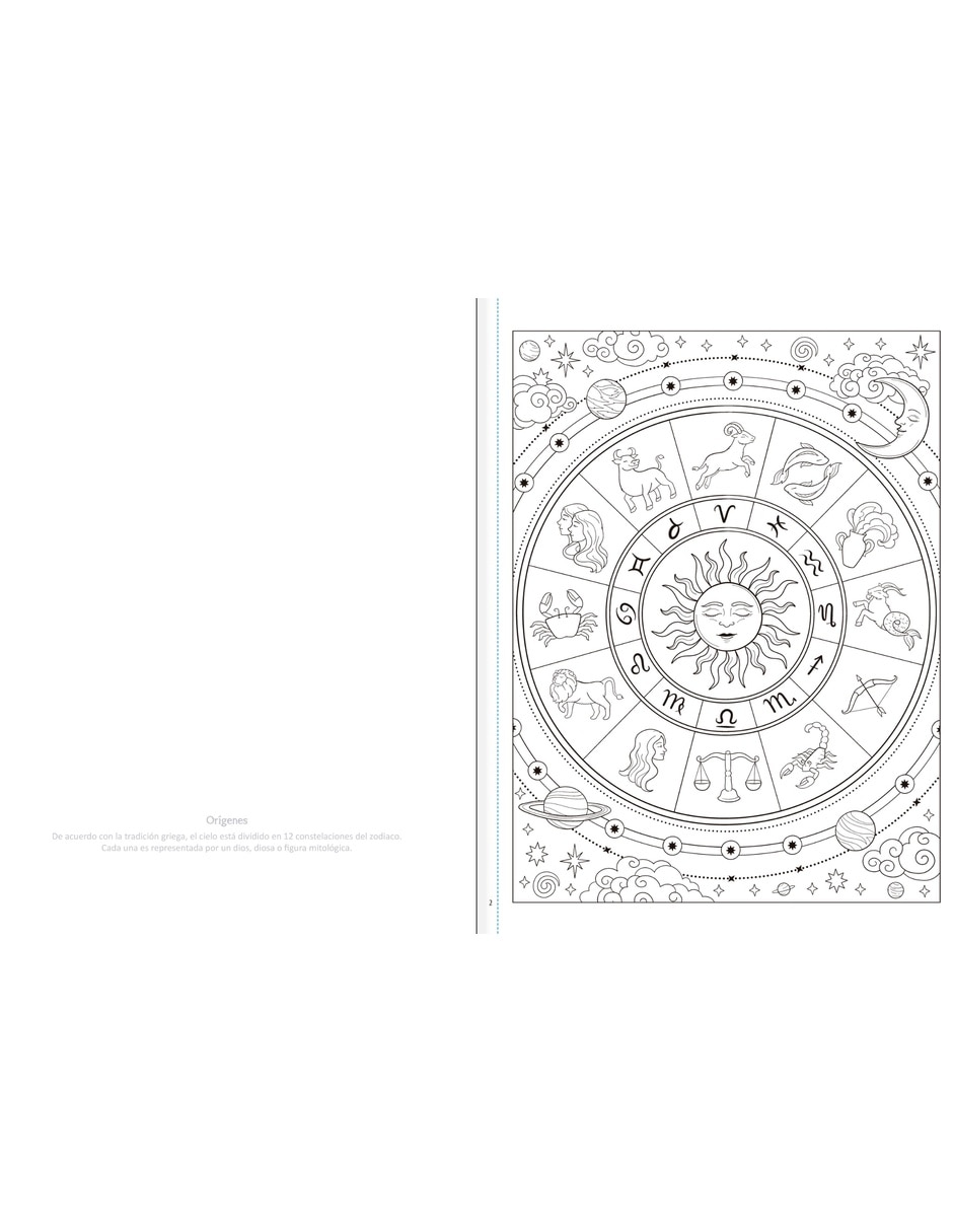 Libro Arte Para Colorear. Pinta Tus Propios Diseños De Astrología De Mazurkiewicz Jessica 2