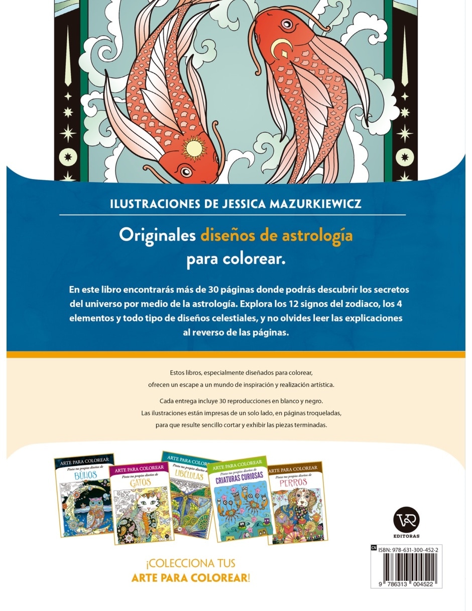 Libro Arte Para Colorear. Pinta Tus Propios Diseños De Astrología De Mazurkiewicz Jessica 3
