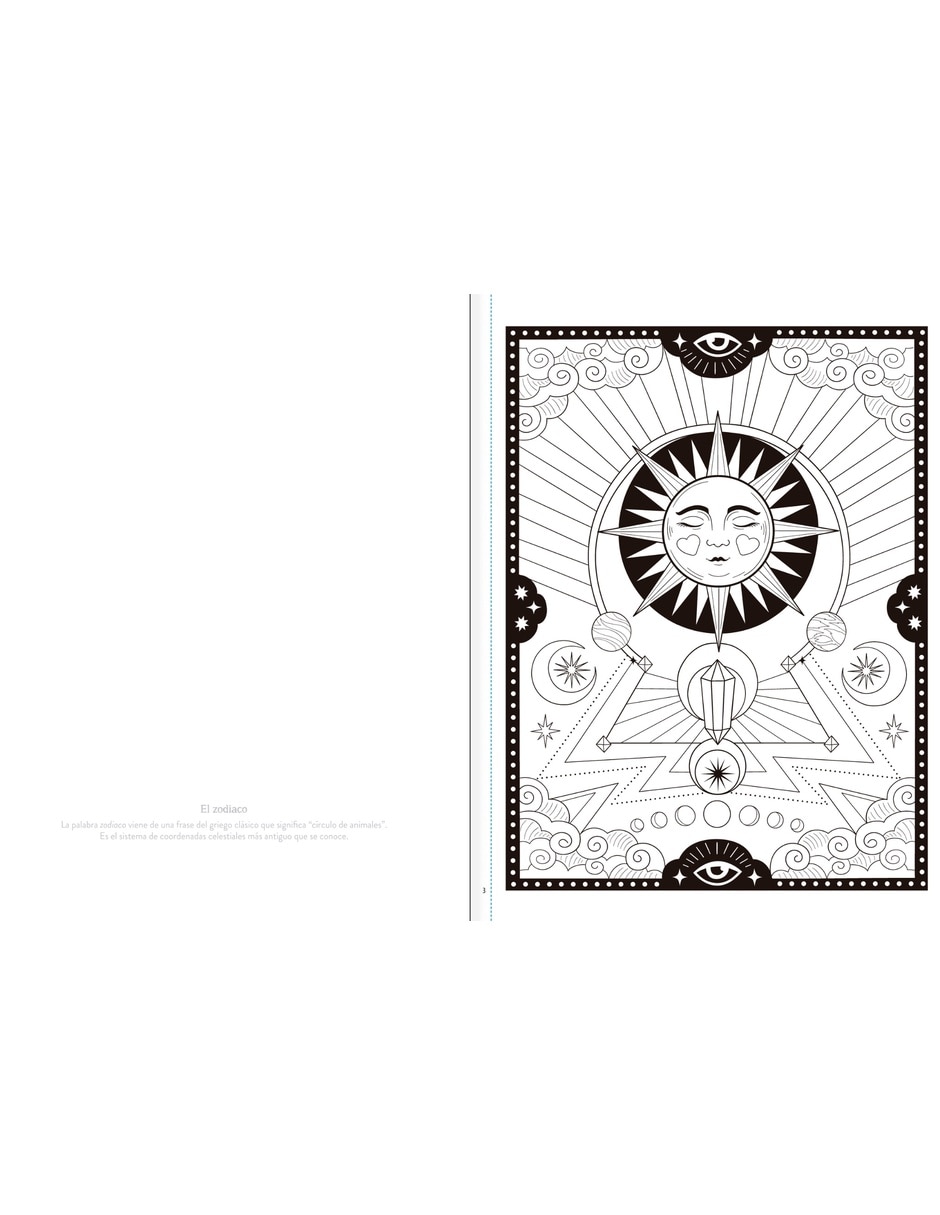 Libro Arte Para Colorear. Pinta Tus Propios Diseños De Astrología De Mazurkiewicz Jessica