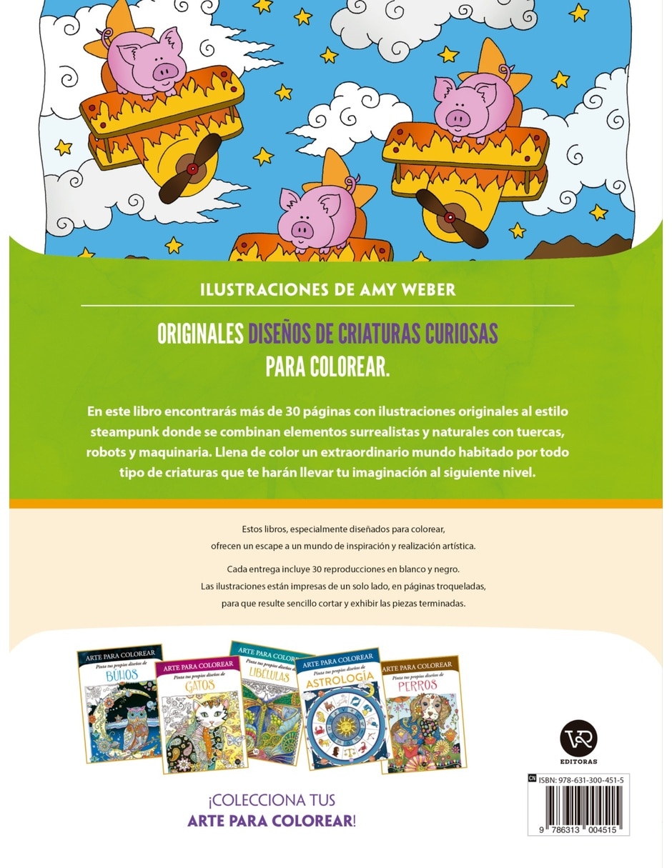 Libro Arte Para Colorear. Pinta Tus Propios Diseños De Criaturas Curiosas De Weber Amy 3