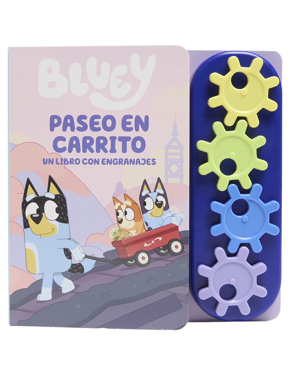 Libro Bluey: Paseo En Carrito, Un Libro Con Engranajes De Libro Bluey: Paseo En Carrito, Un Libro Con Engranajes De