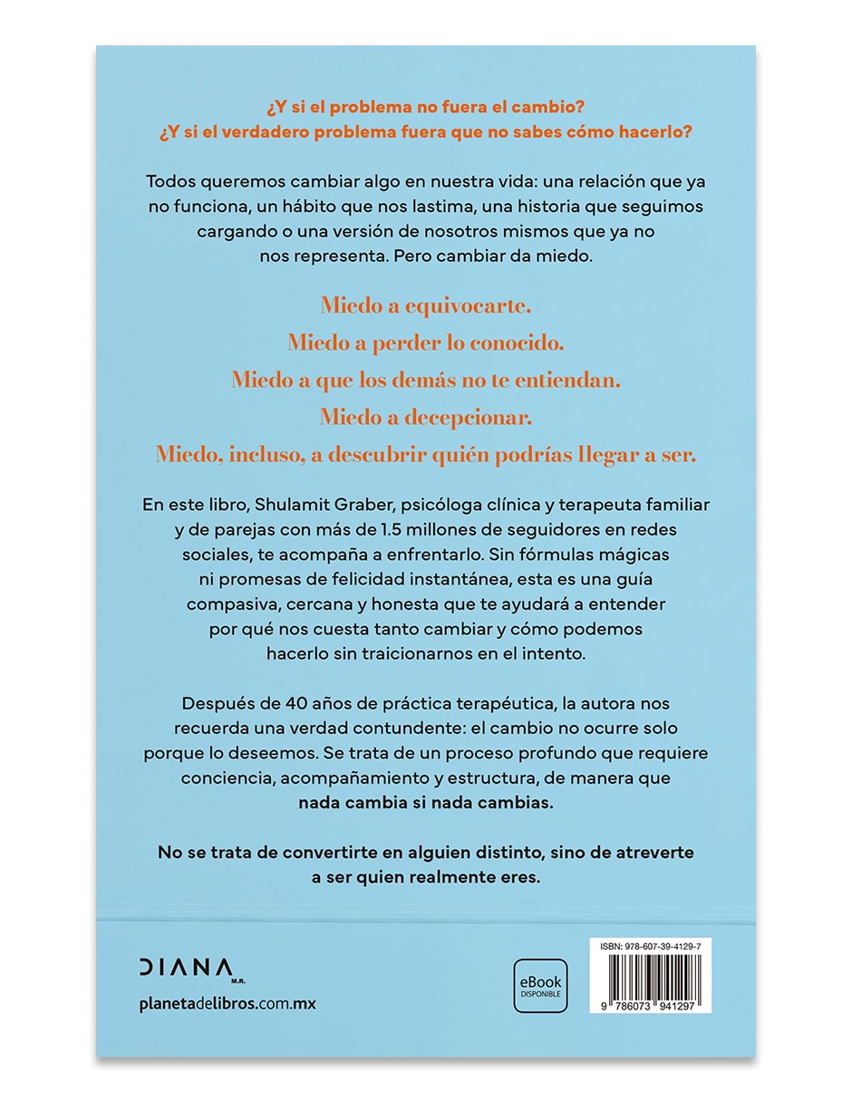 Libro Nada Cambia Si Nada Cambias De Shulamit Graber Dubovoy 2
