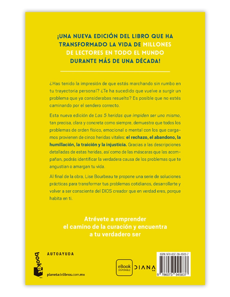 Libro Las 5 Heridas Que Impiden Ser Uno Mismo De Lise Bourbeau