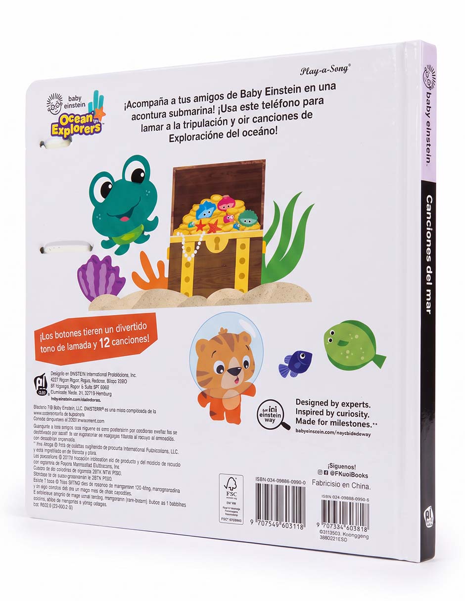 Libro Baby Einstein Canciones del Mar de Pi Kids 3