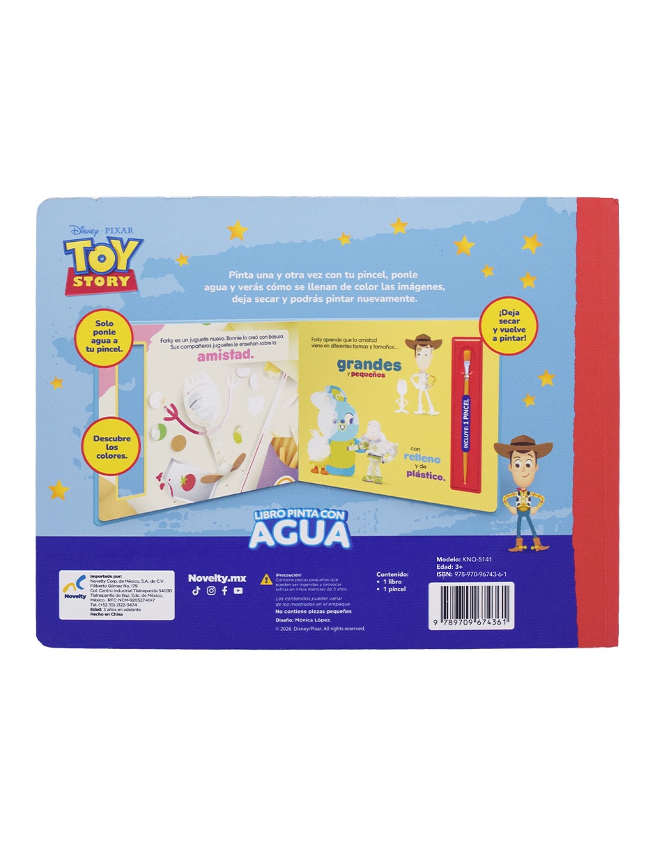 Libro de actividades pinta con agua toy story de ediciones 4