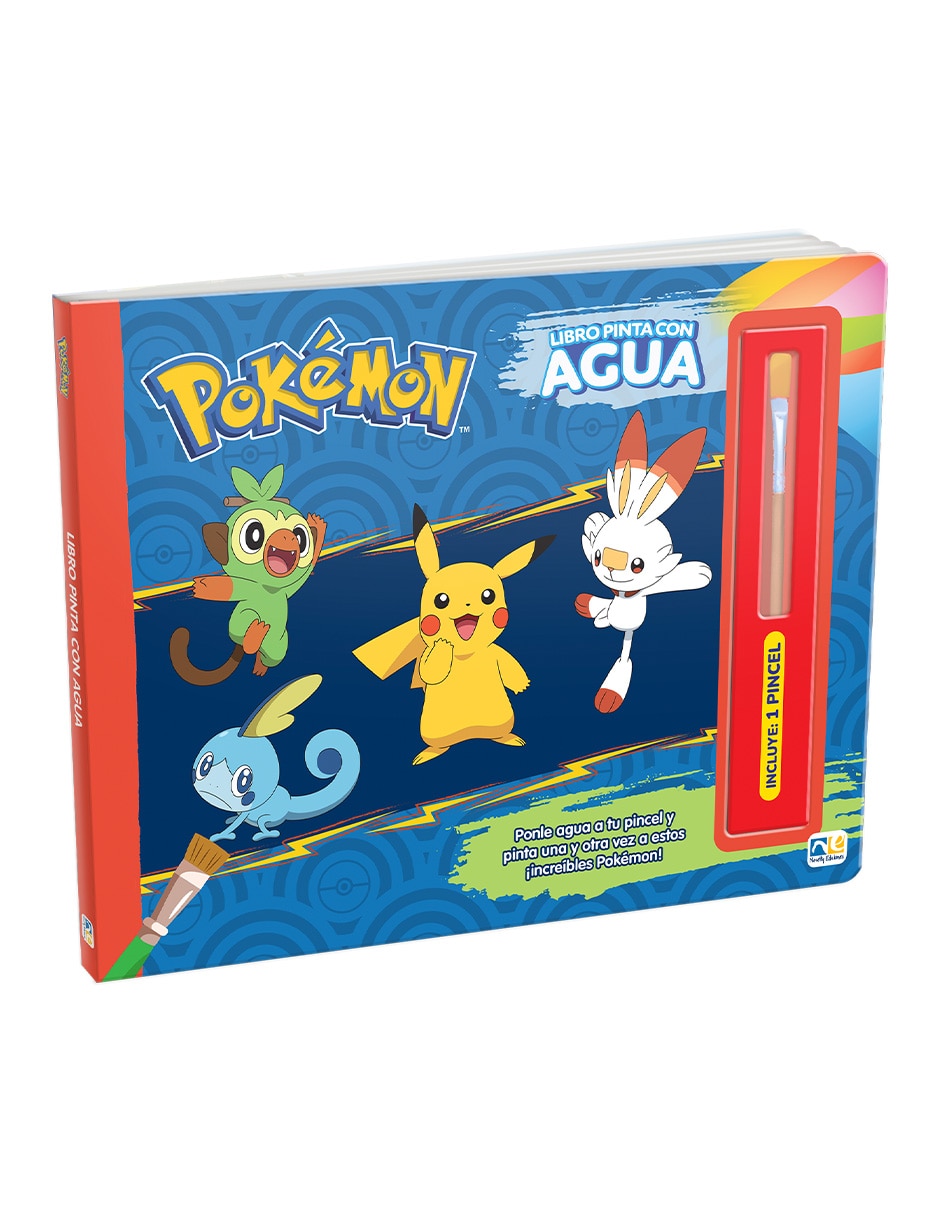 Libro pinta con agua pokemon de ediciones