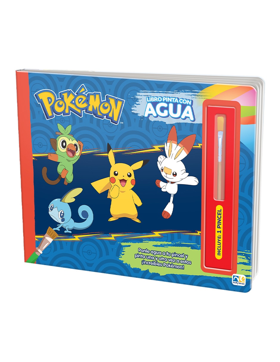 Libro pinta con agua pokemon de ediciones 4