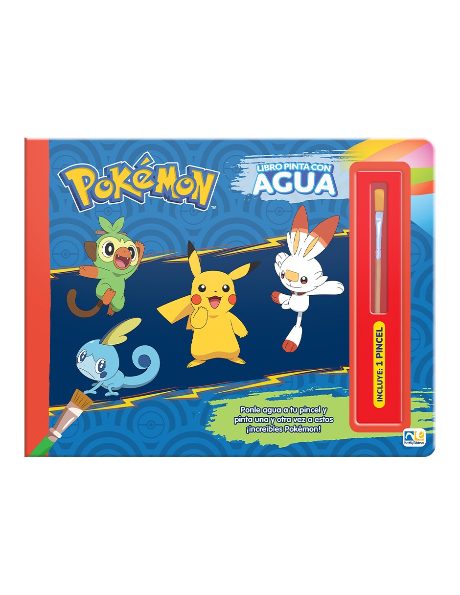 Libro pinta con agua pokemon de ediciones 3