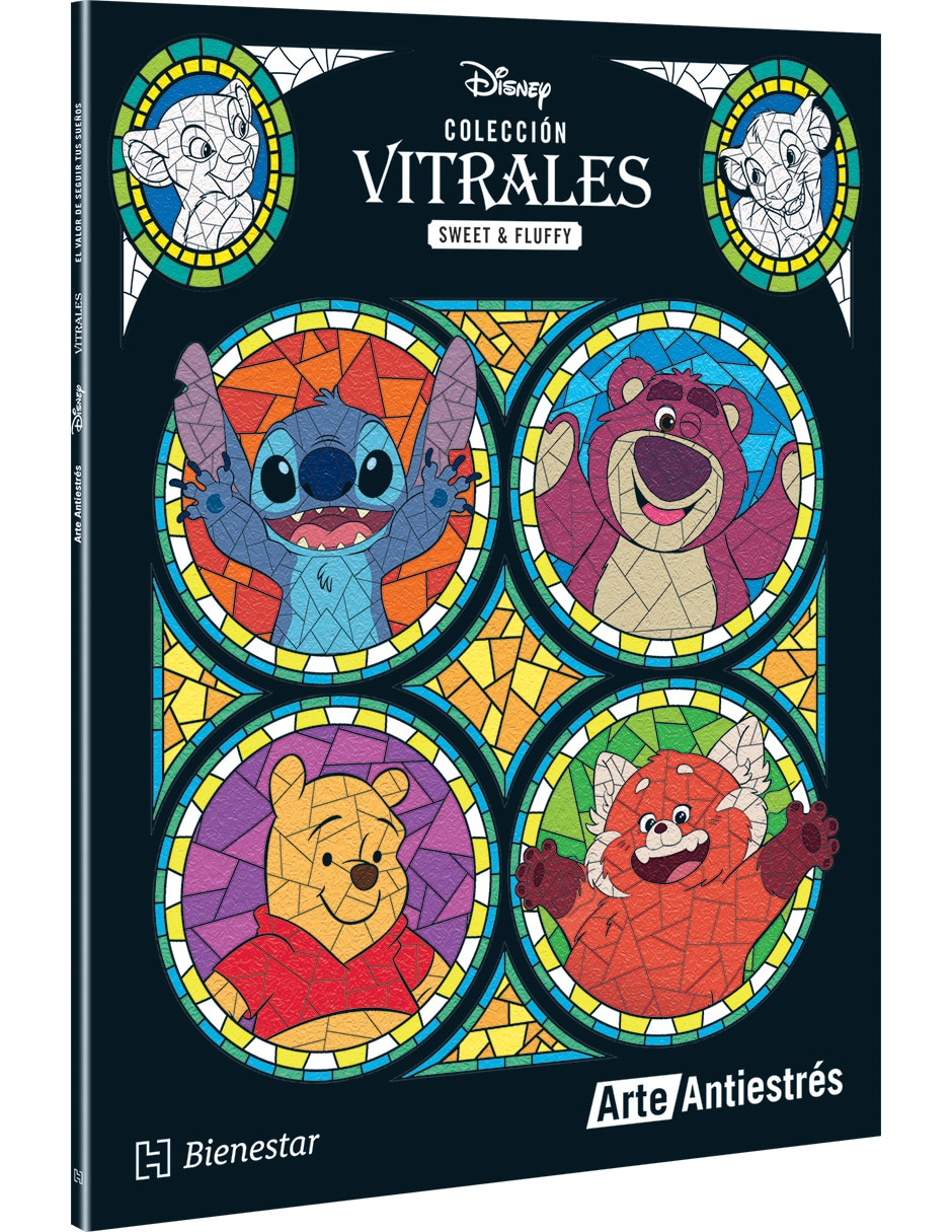 Libro Arte Antiestrés: Sweet & Fluffy (Colección Vitrales Disney) De Ediciones Larousse México 4