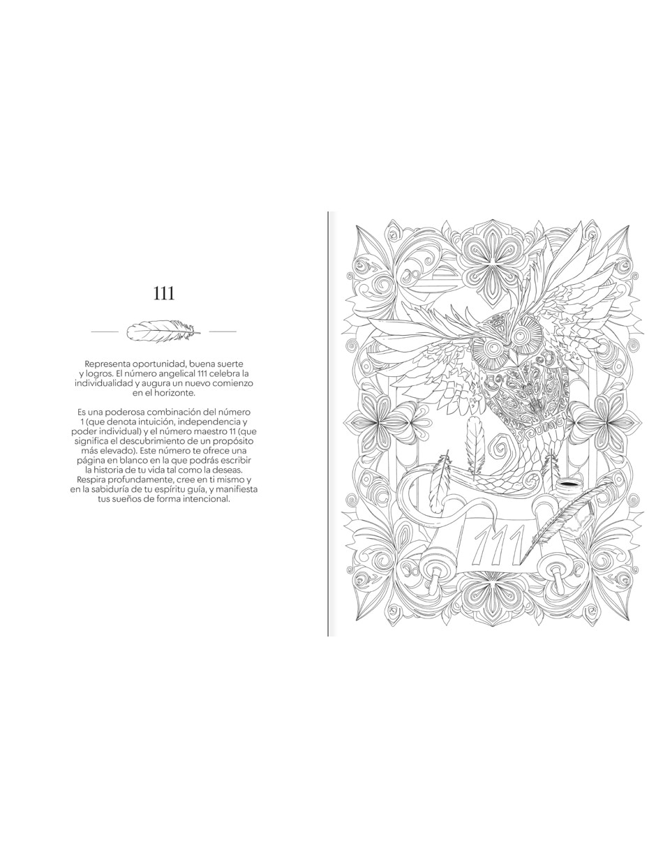 Libro Números Angelicales Para Colorear De Singh Anjali 4