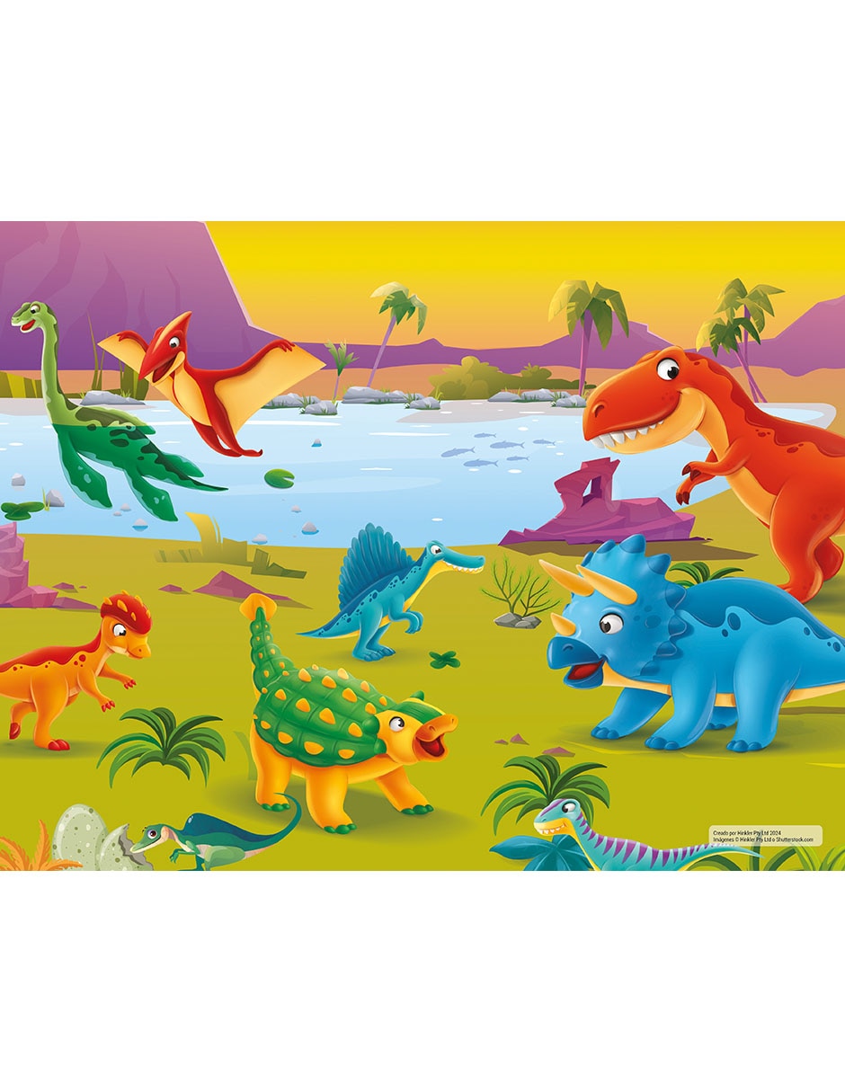 LIBRO CALEIDOSCOPIO PARA PINTAR: DINOSAURIOS ASOMBROSOS de EDITORIAL GUADAL 2