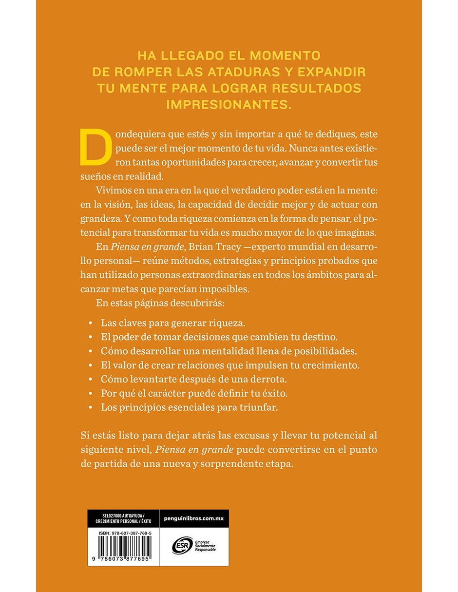 Libro piensa en grande de brian tracy 2