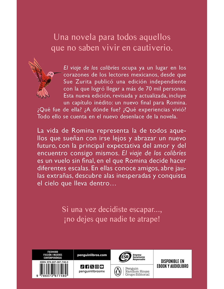 LIBRO EL VIAJE DE LOS COLIBRÍES de SUE ZURITA 2