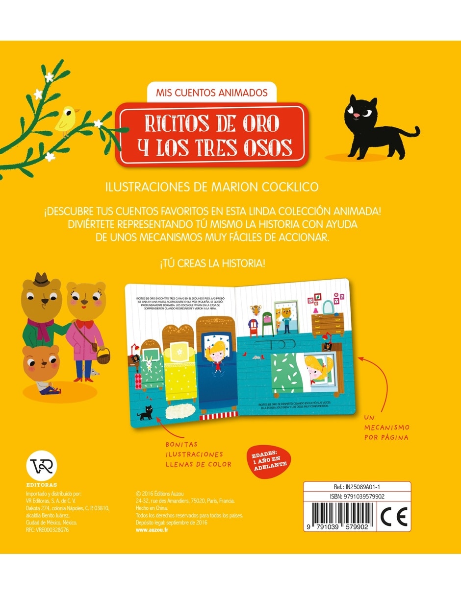 Libro Mis cuentos animados ricitos de oro y los tres osos 2