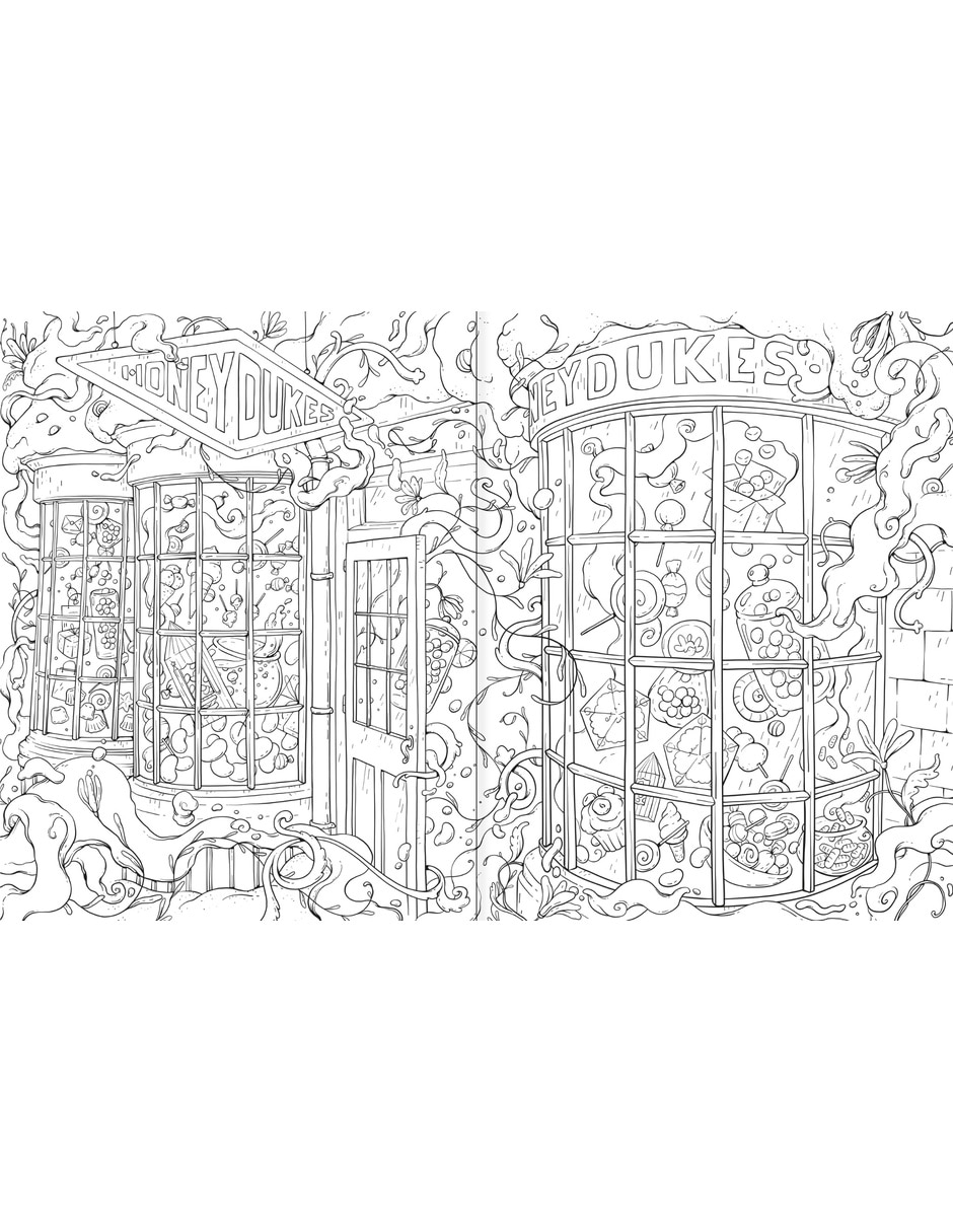 Libro Harry Potter Dulces Y Trucos el libro oficial para colorear de Maryna Kostiushko 4
