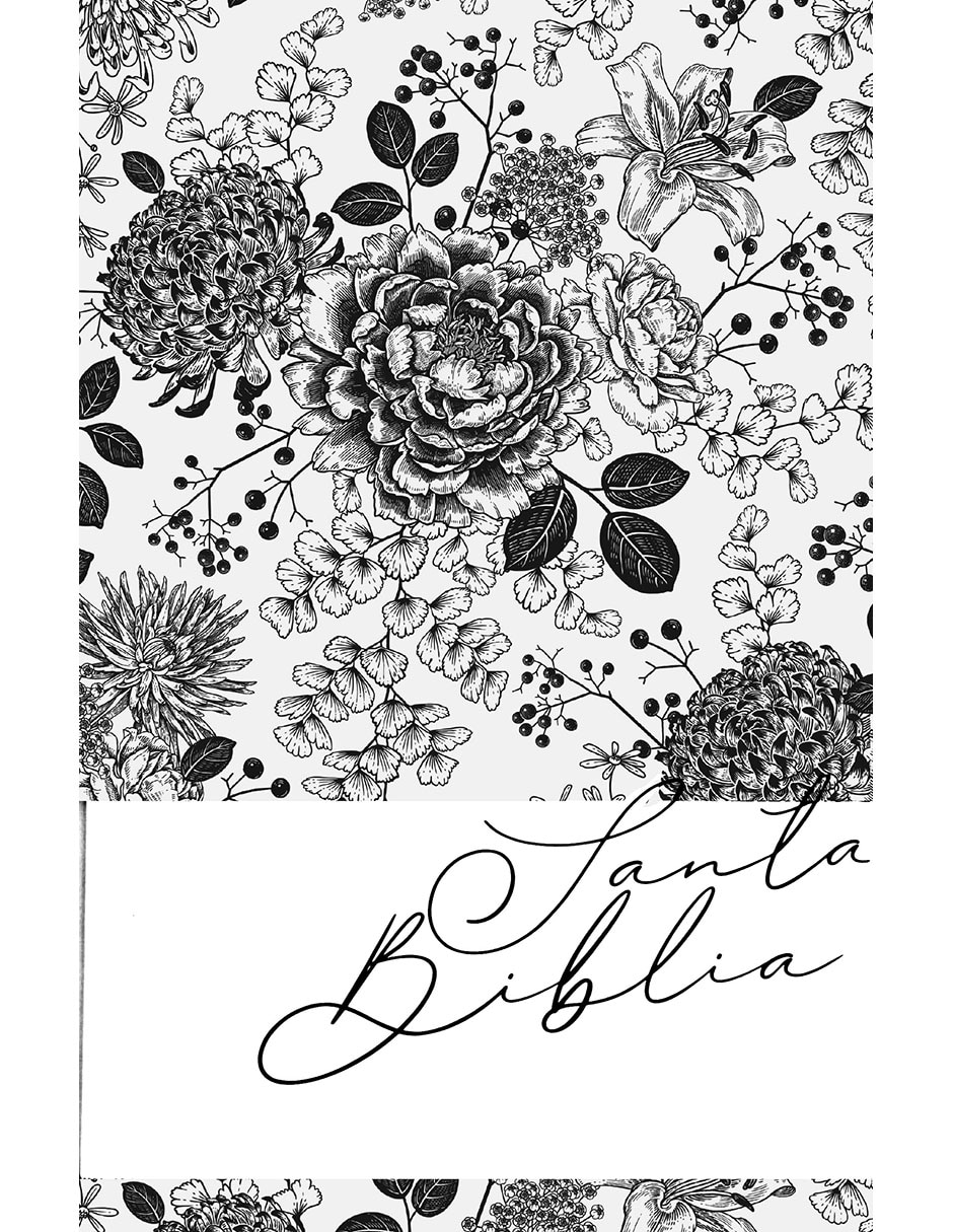 Libro biblia rvr 1960 de apuntes tapa dura edicion mujeres flores blanco y negro de revisada reina valera 2