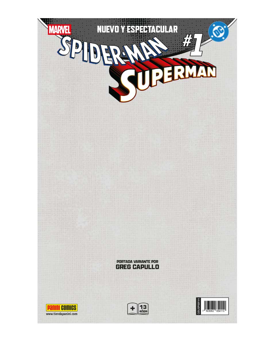 Cómic Spider Man-Superman #1Variante 4 / Greg Capullo 2