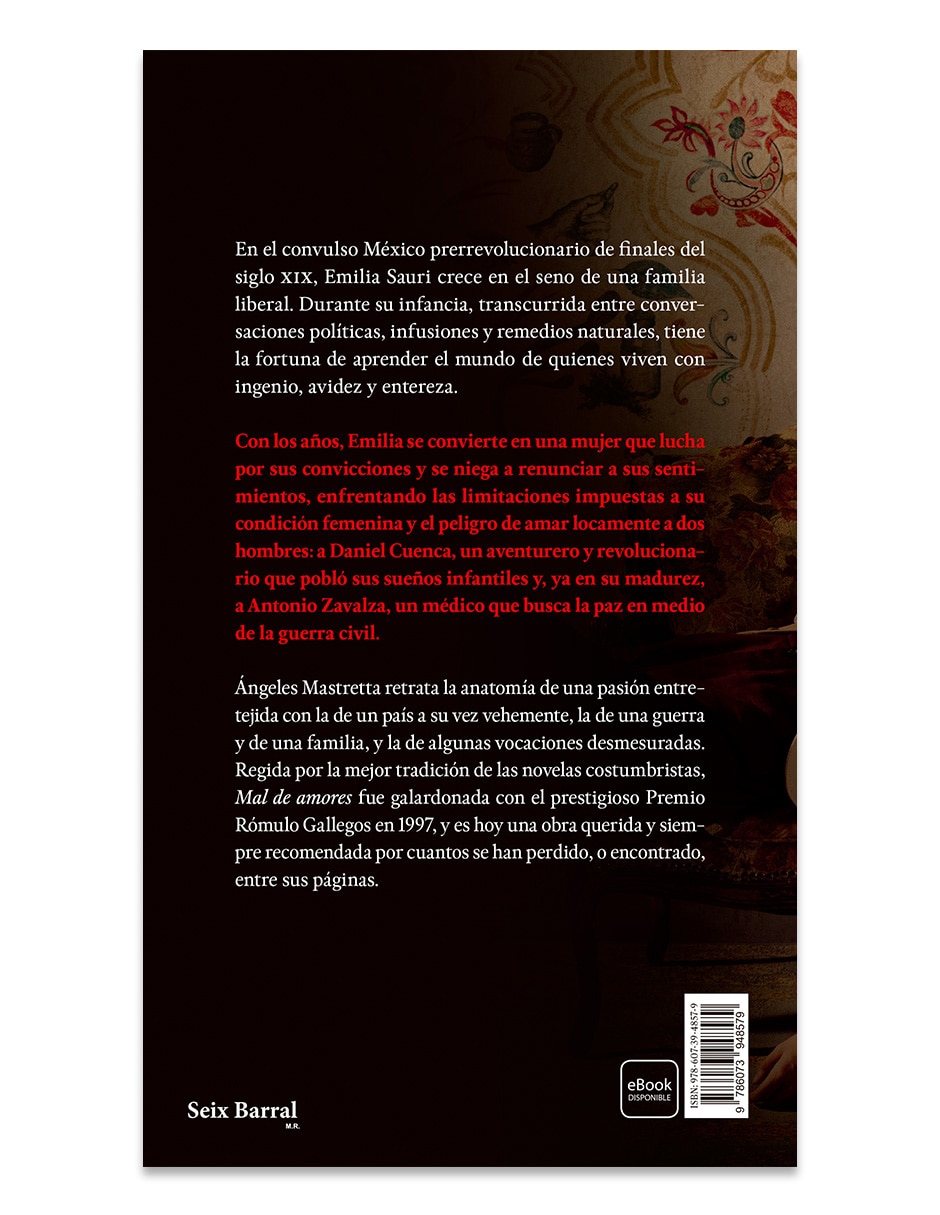 Libro Mal de amores de Angeles Mastretta 2