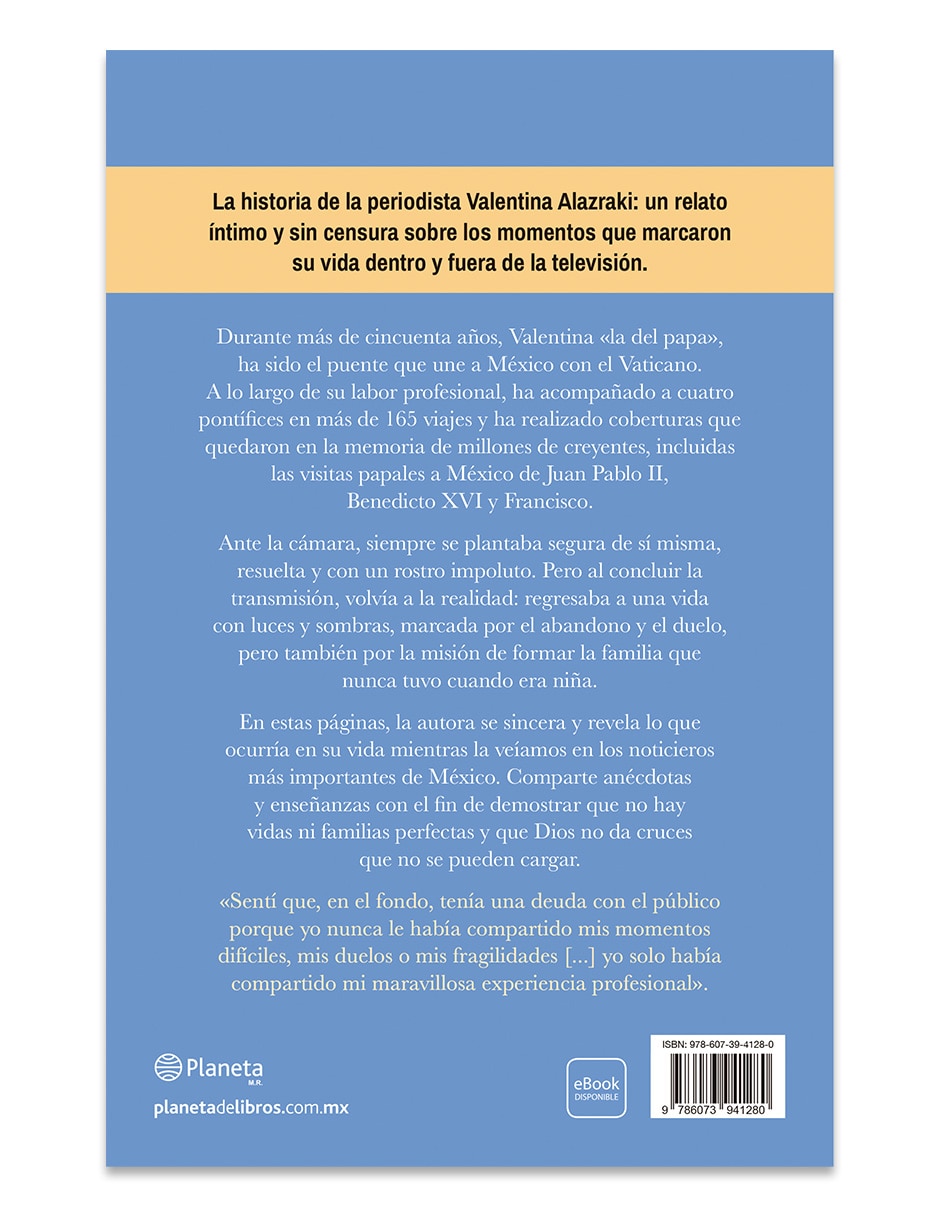 Libro Soy Valentina Alazraki desde el Vaticano de Valentina Alazraki 2