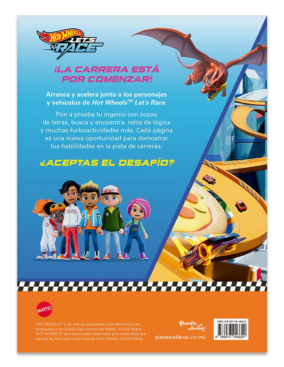 Libro Hot Wheels Lets Race Turboactividades de Mattel Europa B V 2