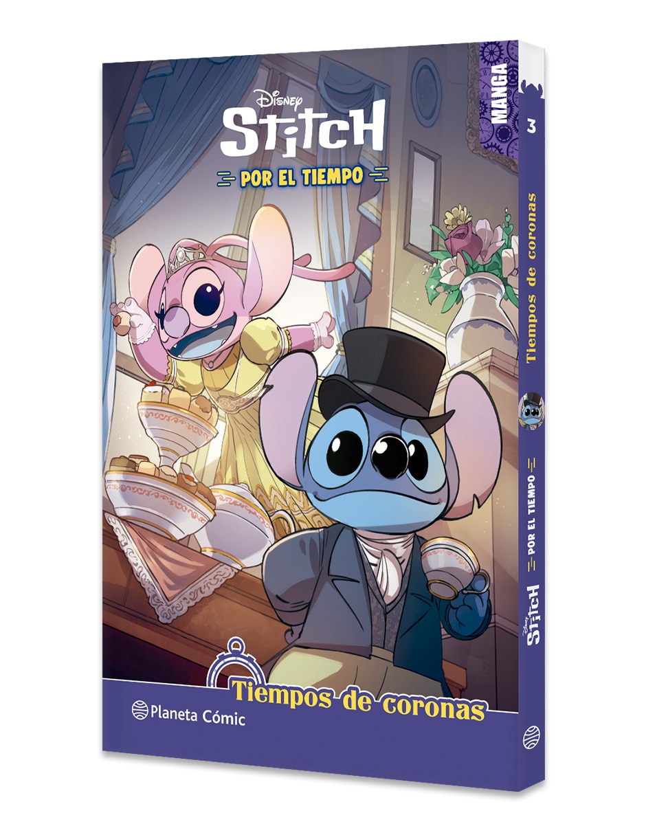 Libro Stitch por el tiempo manga 3 tiempos de coronas de Disney 3