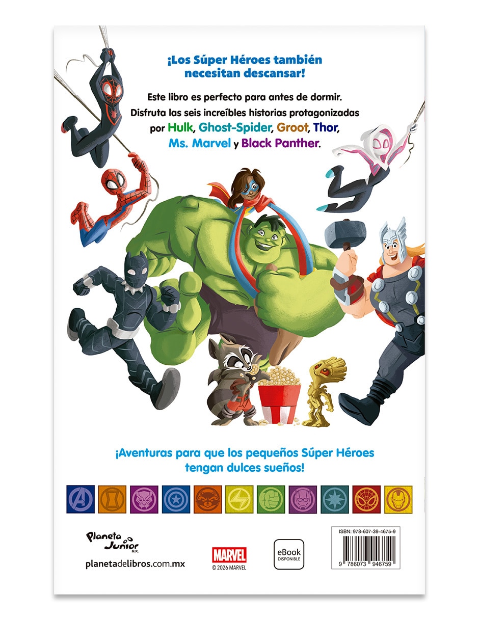Libro Marvel Beginnings buenas noches super heroe de Marvel 2
