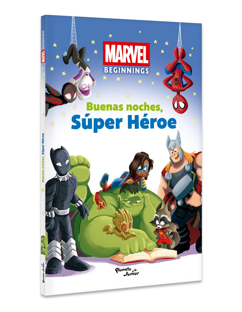 Libro Marvel Beginnings buenas noches super heroe de Marvel 3
