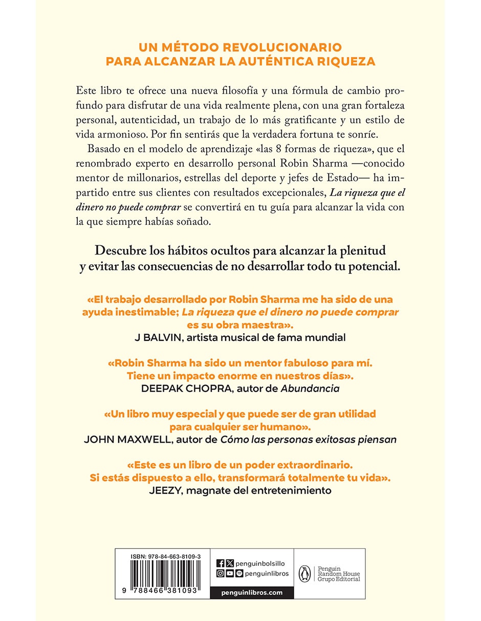 Libro La Riqueza que el dinero no puede comprar de Robin Sharma 2