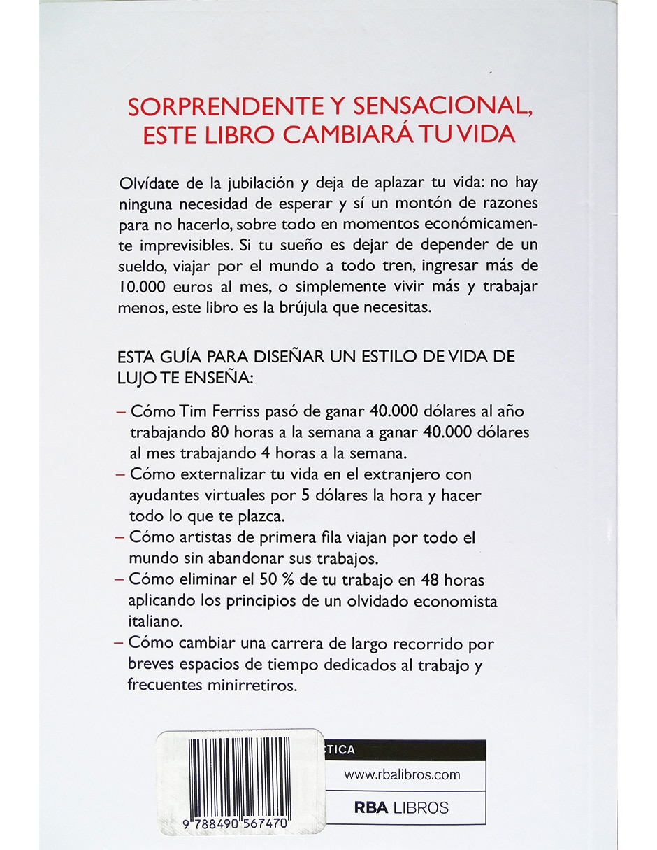 Libro la semana laboral de 4 horas de ferriss timothy 2