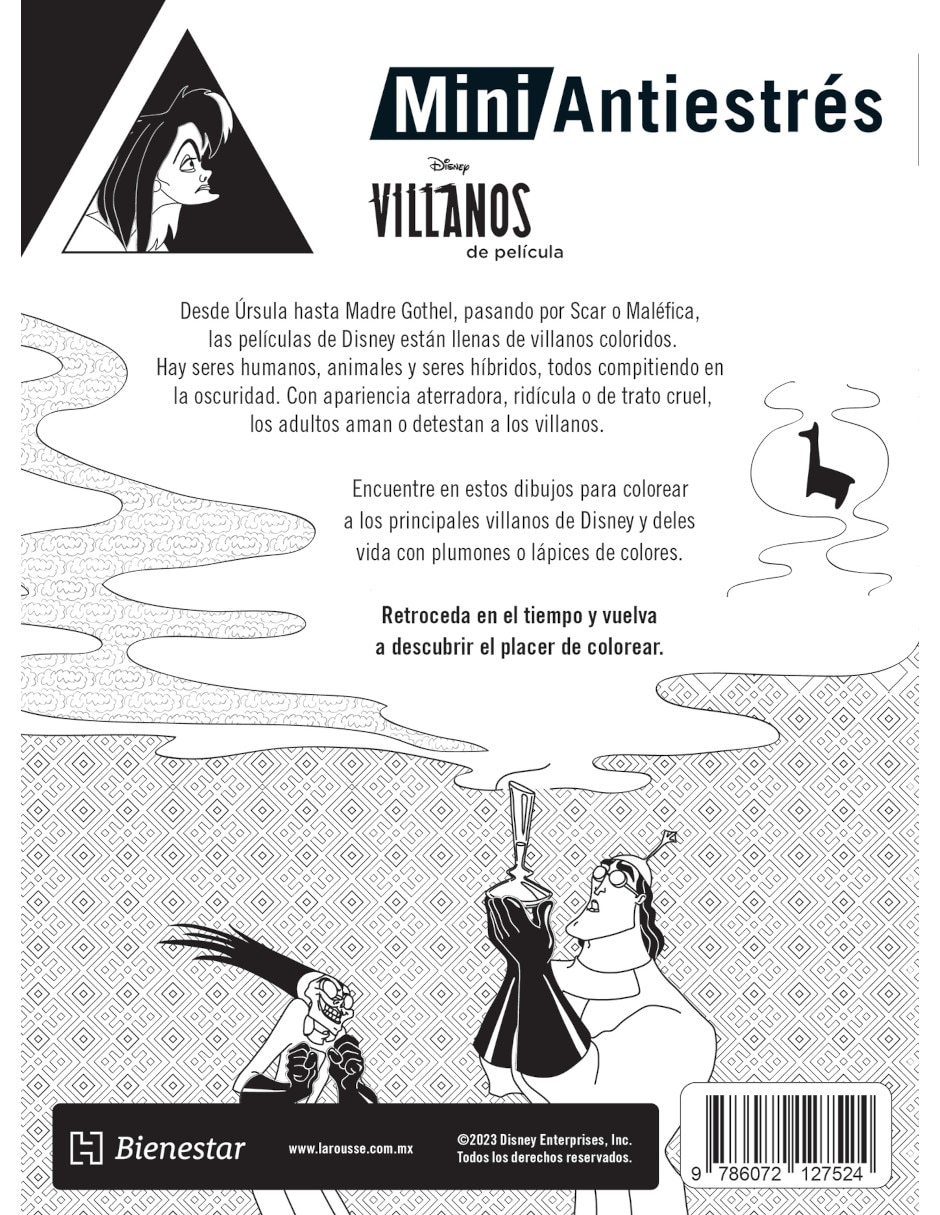 Libro Mini Arte Antiestrés: Villanos de película de Ediciones Larousse México 2