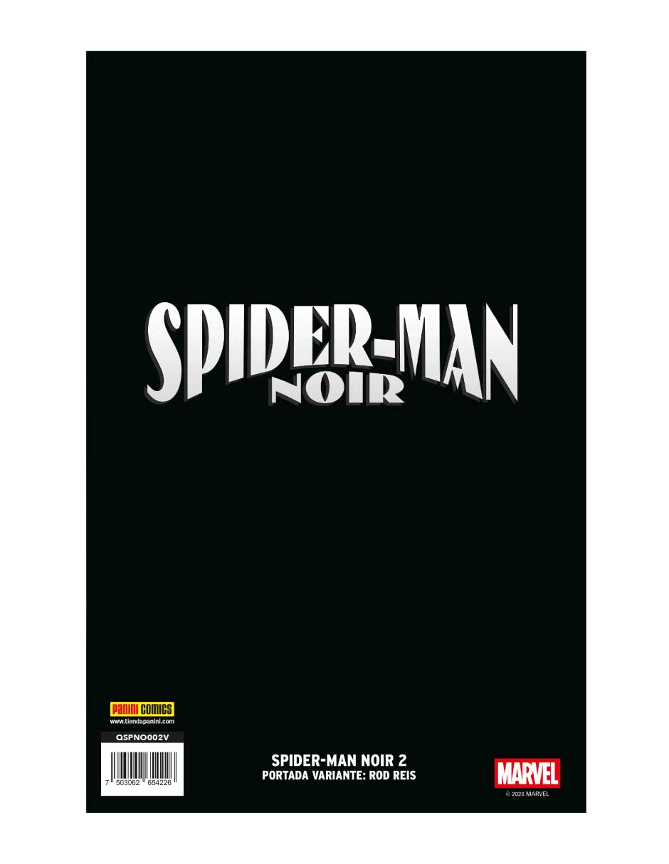 Cómic spider man noir #2 variante 2