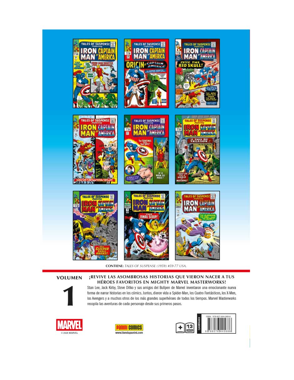 Cómic marvel masterworks capitán américa 2