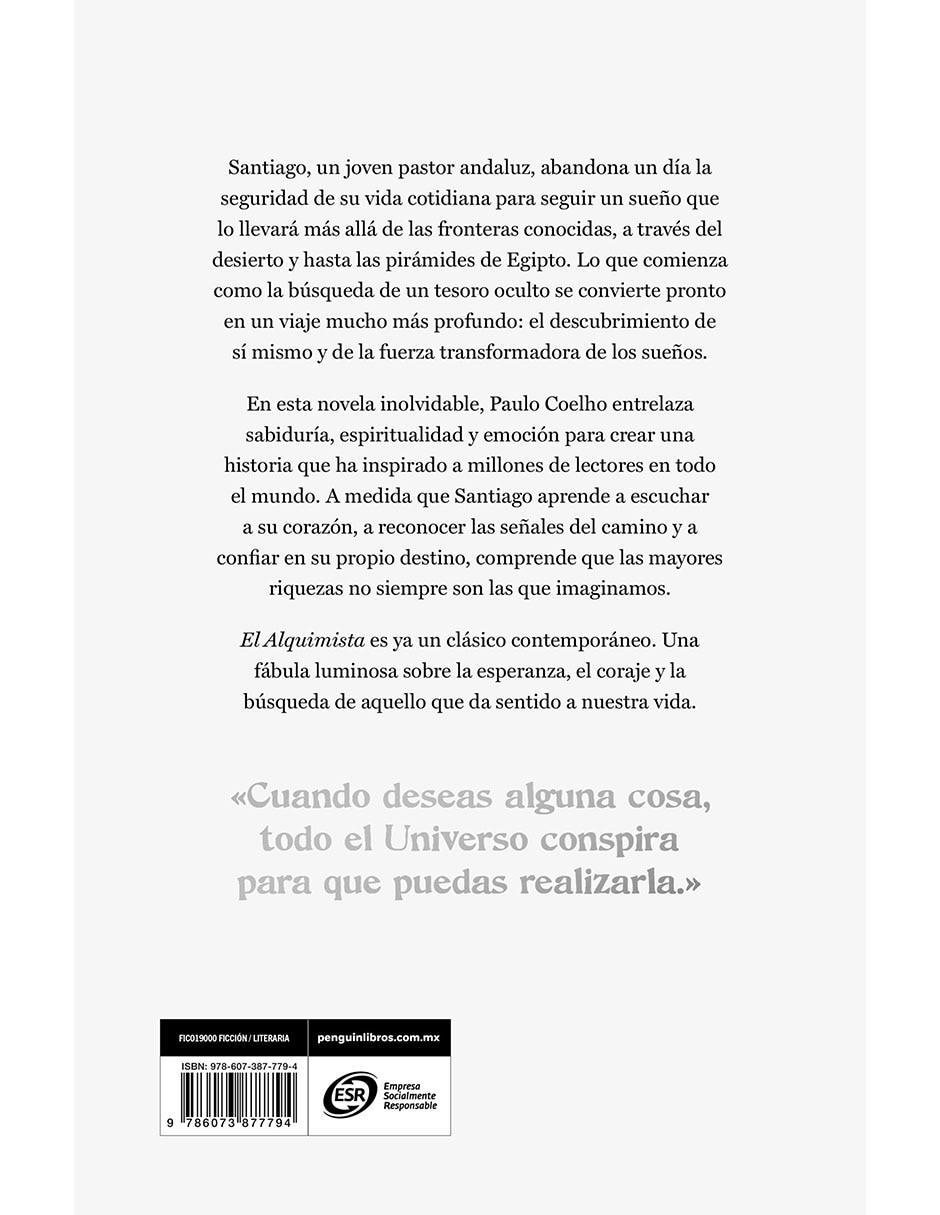 Libro EL ALQUIMISTA de PAULO COELHO 2