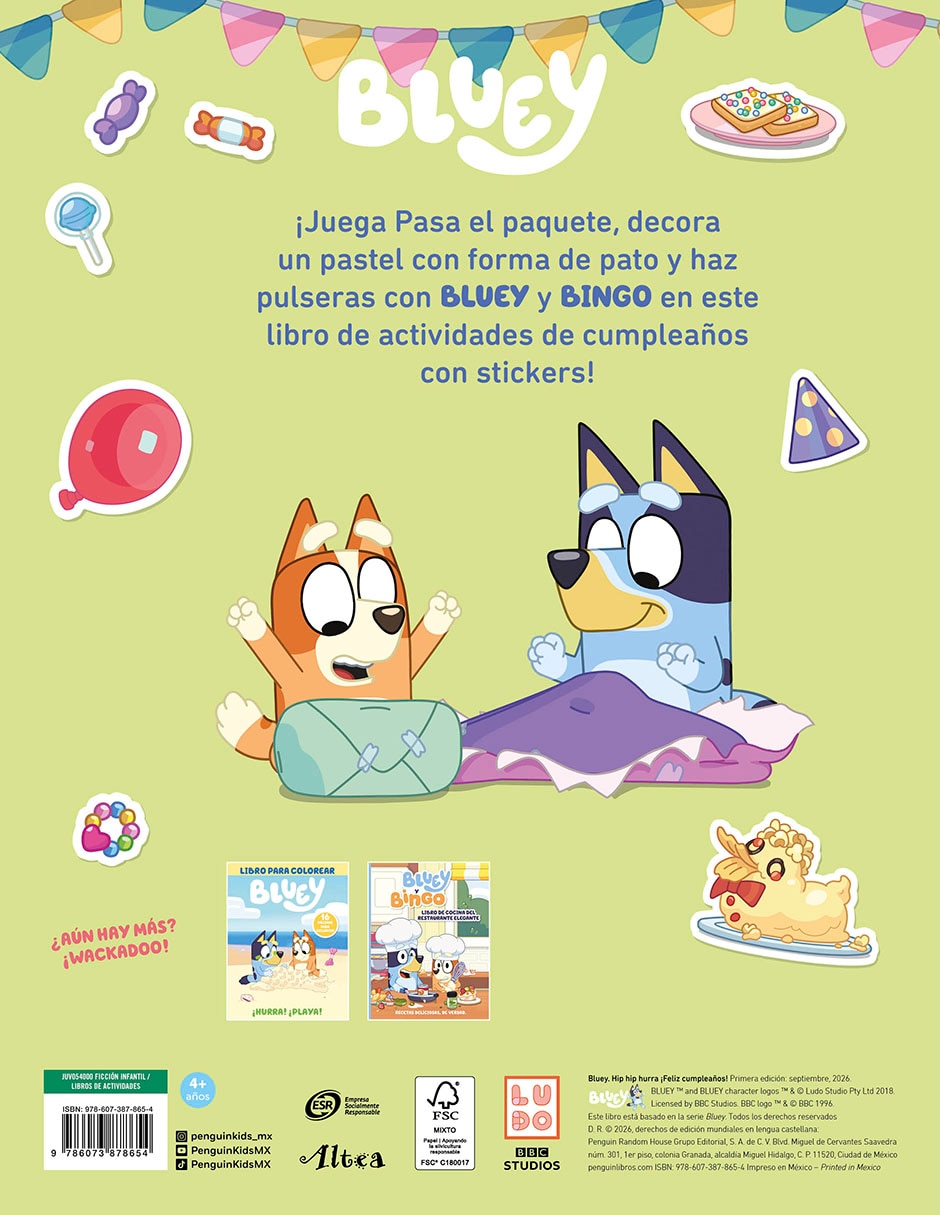 Libro HIP HIP HURRA, ¡FELIZ CUMPLEAÑOS! de BLUEY 2