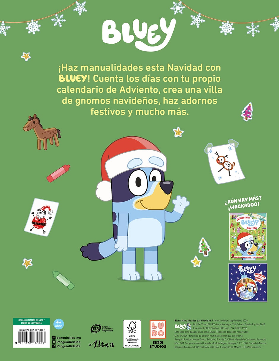 Libro MANUALIDADES PARA NAVIDAD de BLUEY 2