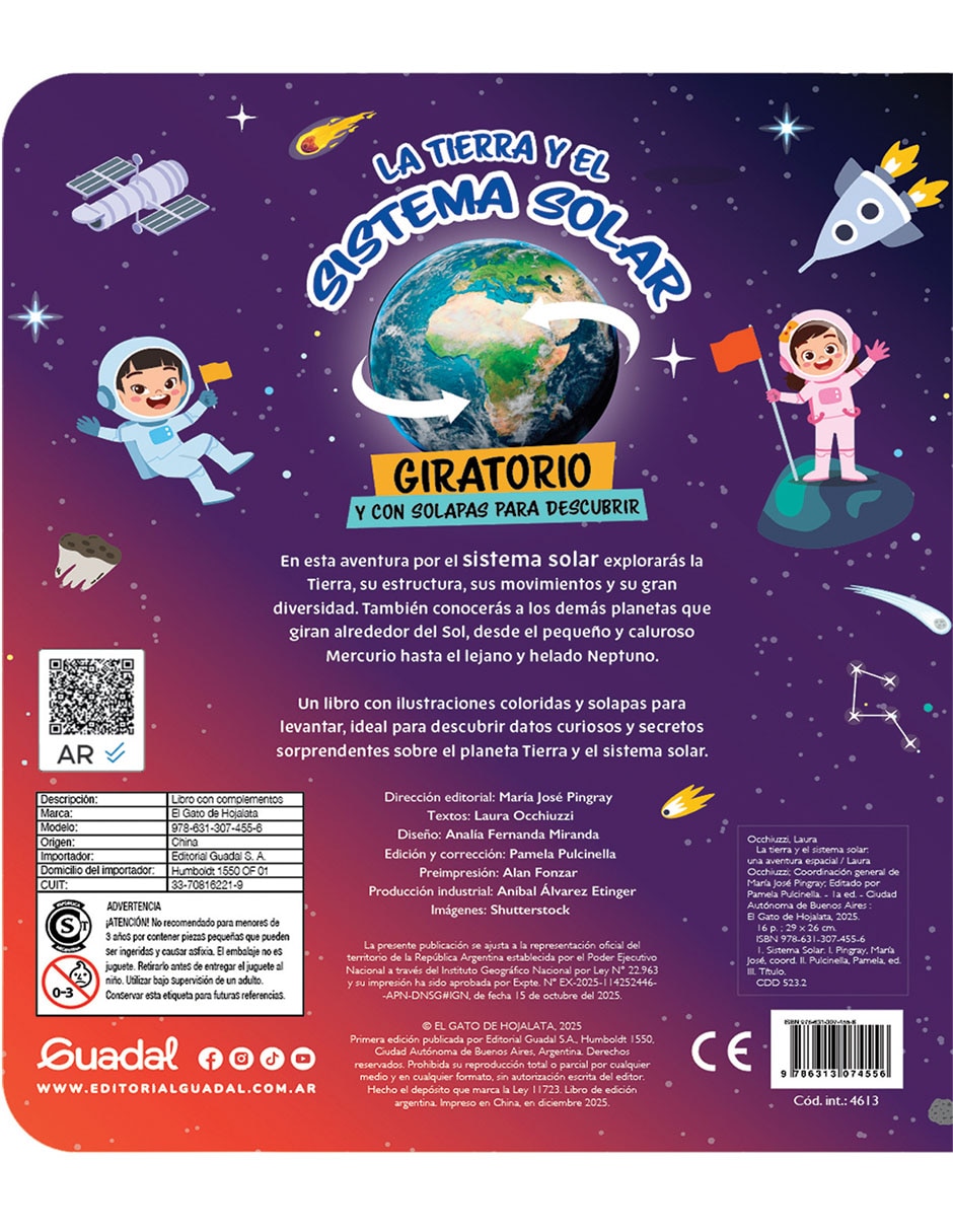 Libro MI PRIMER ATLAS GIRATORIO: LA TIERRA Y EL SISTEMA SOLAR de EDITORIAL GUADAL 2