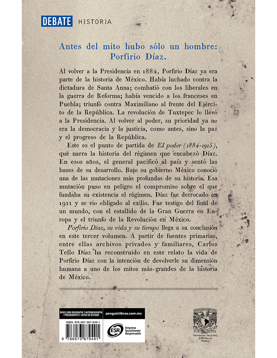 Libro PORFIRIO DÍAZ. SU VIDA Y SU TIEMPO III de CARLOS TELLO DÍAZ 2