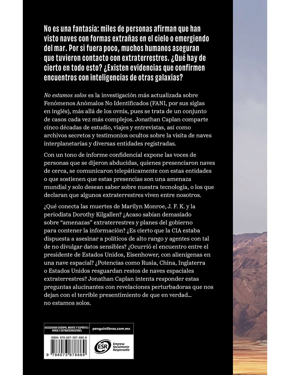 Libro NO ESTAMOS SOLOS de JONATHAN CAPLAN 2