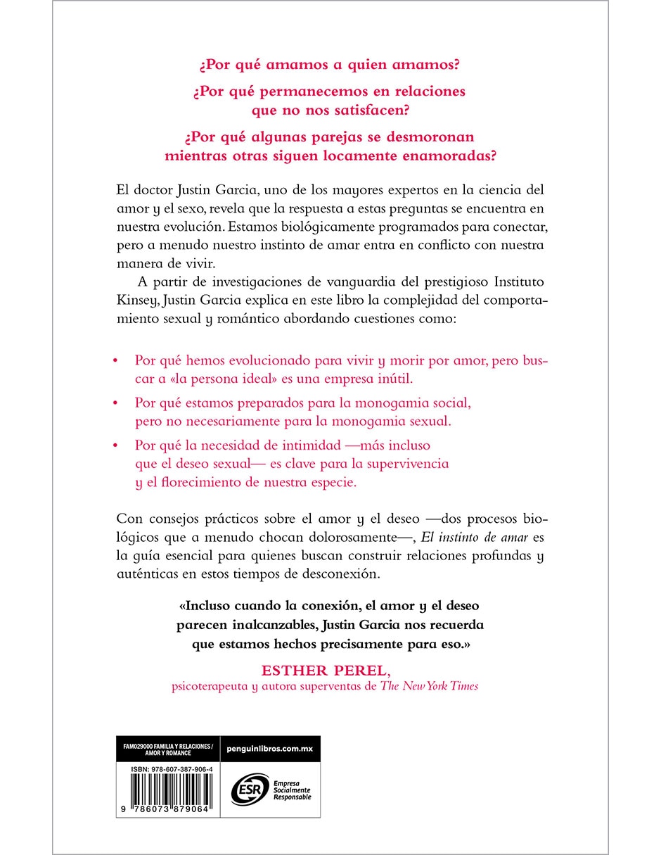 Libro El Instinto De Amar De Dr. Justin R. Garcia 2